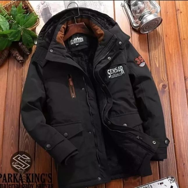 SNSR - Jaket Parka King's Bordir - Jaket Parka Kanvas - Jaket Pria Musim Dingin - Jaket Parka SNSR