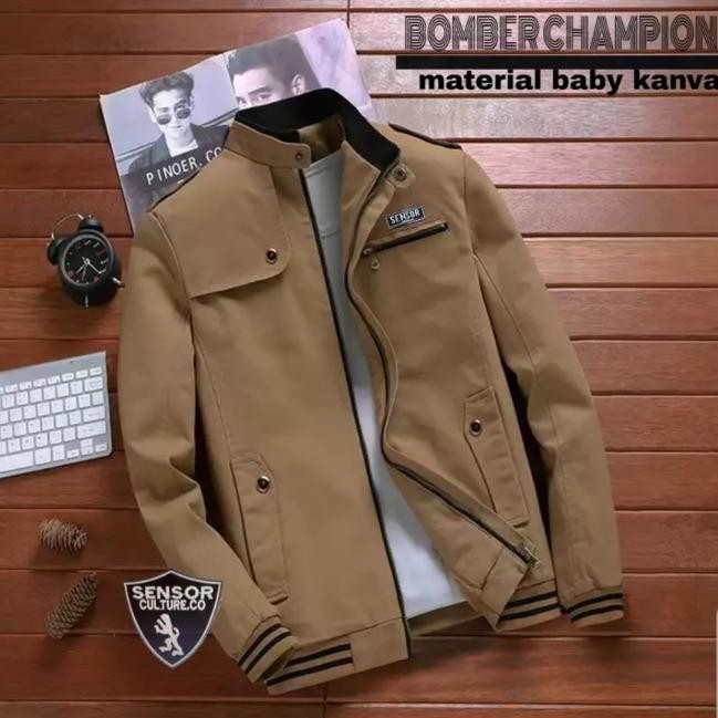 SNSR - Jaket Bomber Champion - Jaket Bomber Kanvas - Jaket Bomber Pria - Jake Bomber SNSR