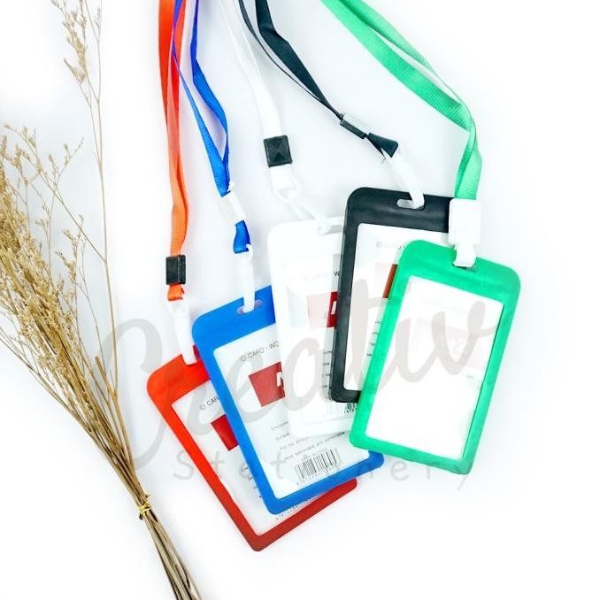 

BEBAS ONGKIR - Toploader Lanyard ID Card Photocard Holder Nametag Kulit