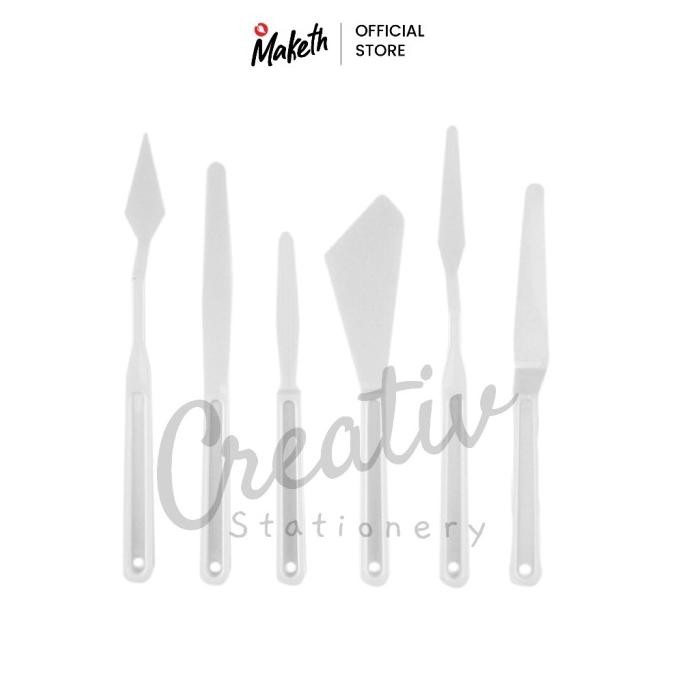 

Maketh Plastic Palette Knife Pisau Ukir Palet Doff Plastik Pottery Scu