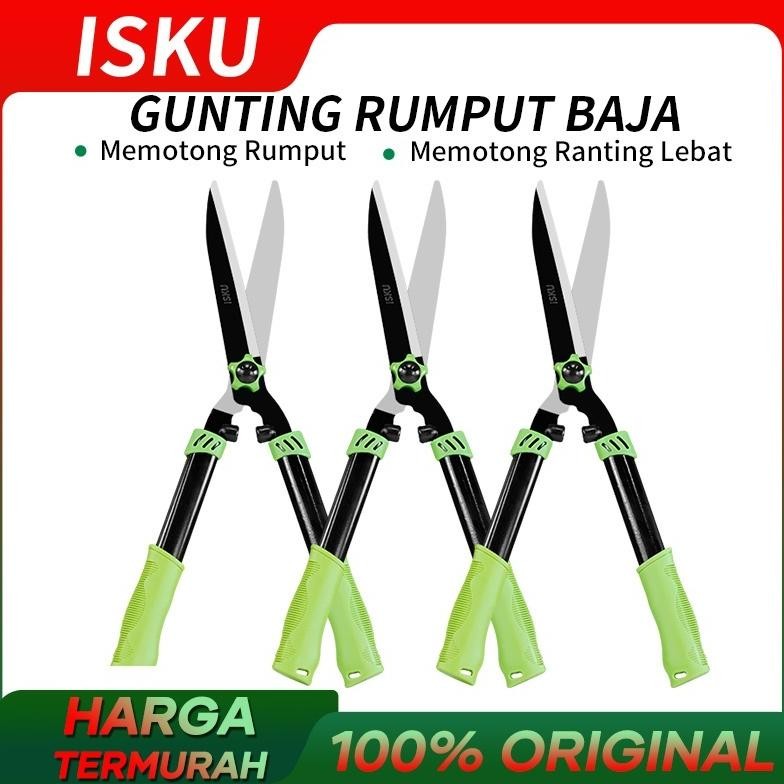 ISKU Gunting Rumput Taman Gunting tanaman gunting pangkas daun rumput dahan ranting
