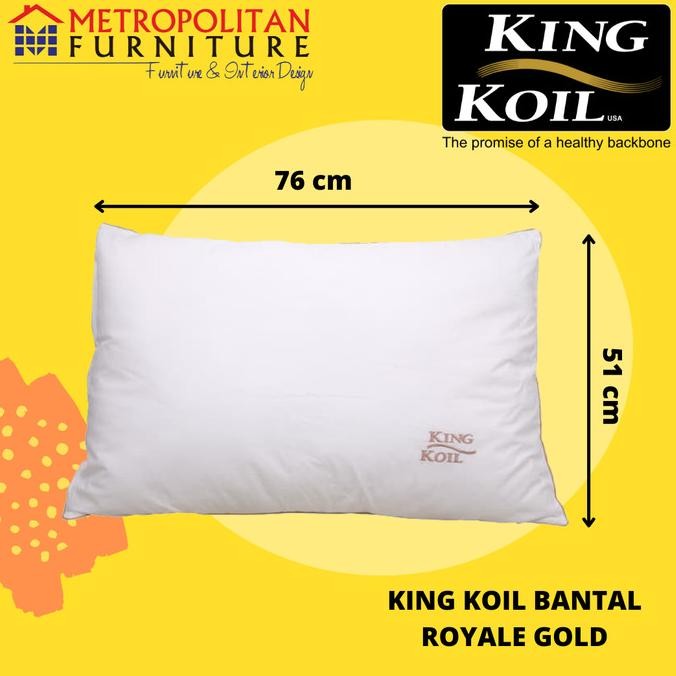Bantal KING KOIL Royale Pillow Gold Polyester Fiberfill KingKoil Ori [terbaik]