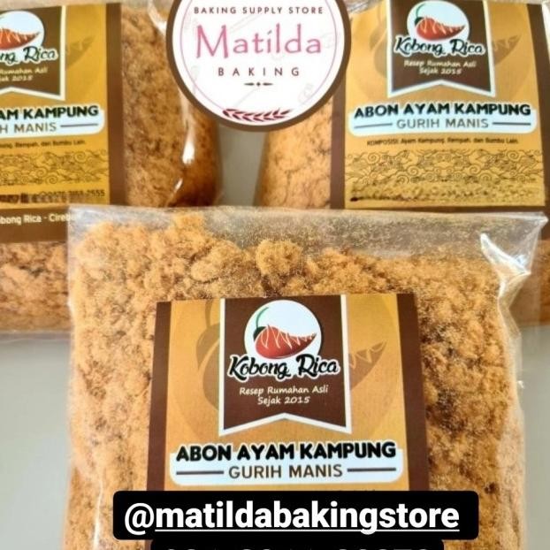 

Abon Ayam Kampung Kobong Rica / Chien Floss 250Gr