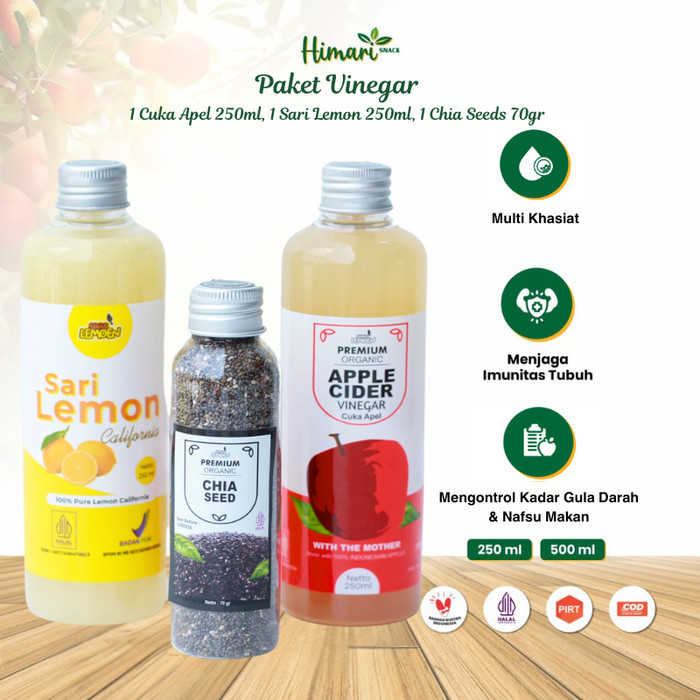 

HOT PROMO Himari Paket Vinegar Hemat Cuka Apel Sari Lemon Chia Seeds
