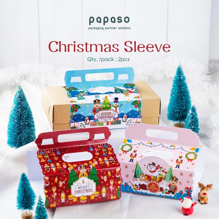 """] Christmas Sleeve Box /Belt Natal/ Label Packaging Natal/Packaging