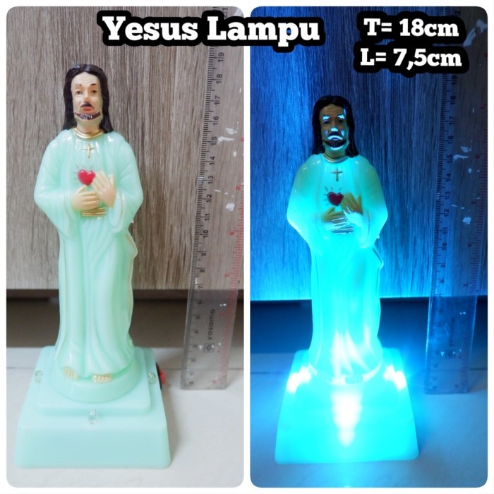 cusss order] Hiasan natal Lampu Meja Yesus Maria Giok hijau
