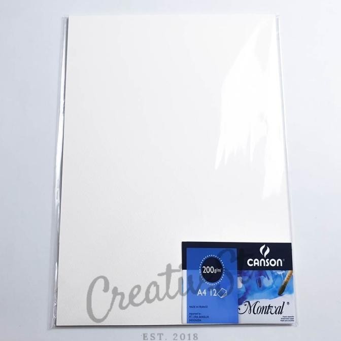 

Canson Montval Watercolor Paper A4 200 Gsm 12 Sheet