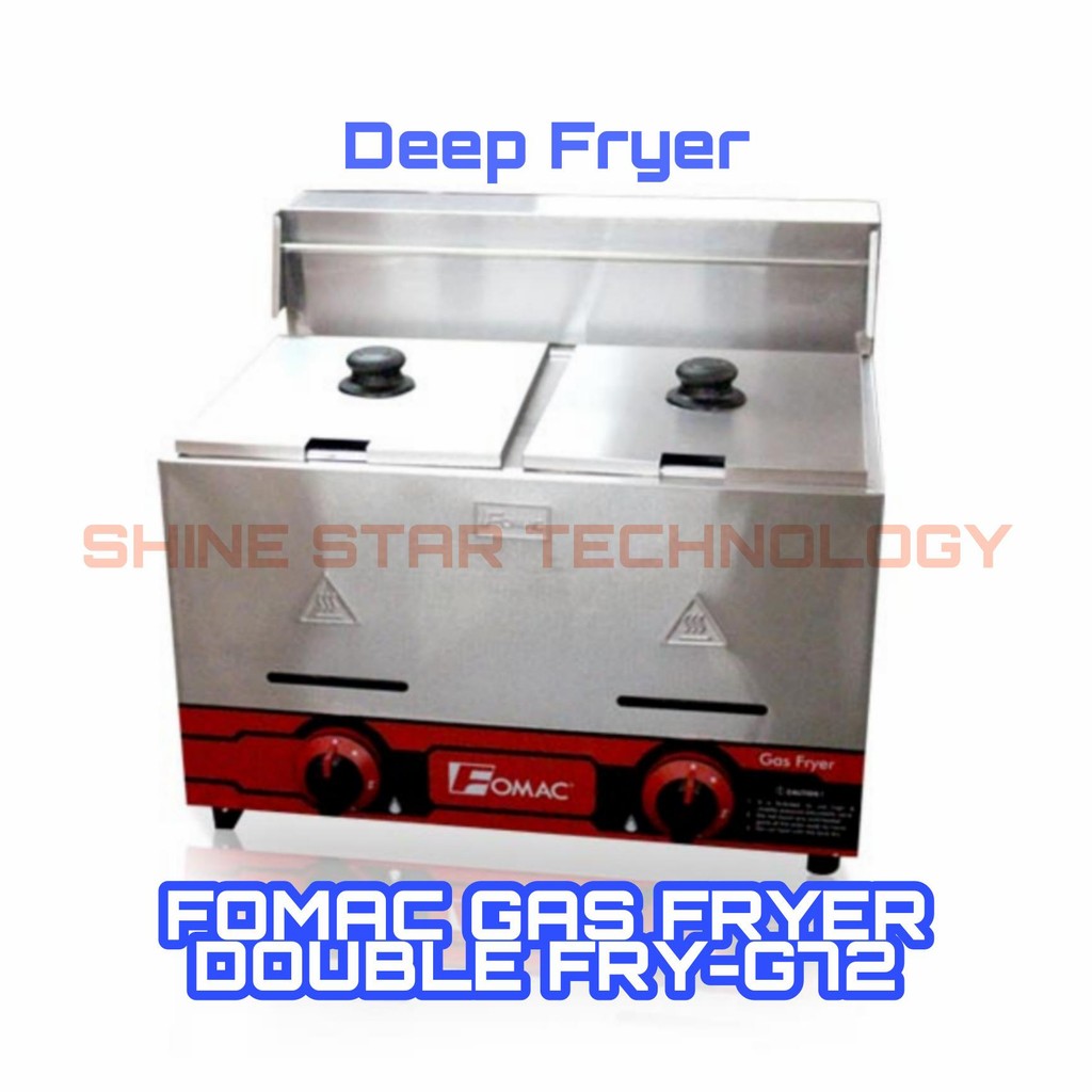 FOMAC GAS DEEP FRYER DOUBLE TANK Gas Fryer Penggorengan FRY-G72 FOMAC