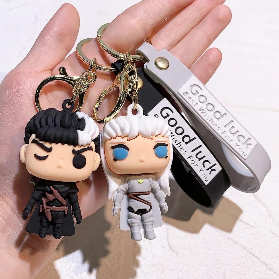 amine berserk keychain guts berserk figure griffith action figure model cartoon bag doll pendant toy