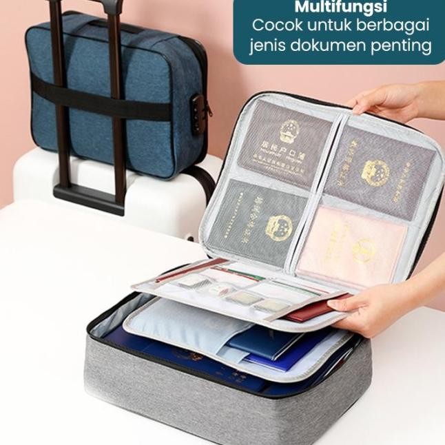 

FREEKNIGHT TAS DOKUMEN TAS TRAVEL DOCUMENT STORAGE BOX DENGAN PASSWORD TAS KERJA TAS BERKAS DOKUMEN BESAR ANTI AIR HDK307