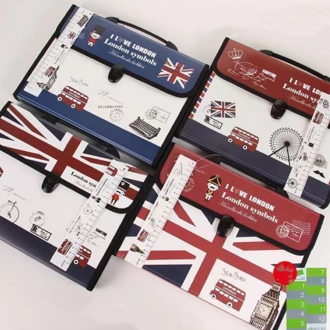 

DOCUMENT FOLDER ORGANIZER BAG TAS DOKUMEN MAP A4 EXPANDING SLOT FILE FOLDER TEMA LONDON READY