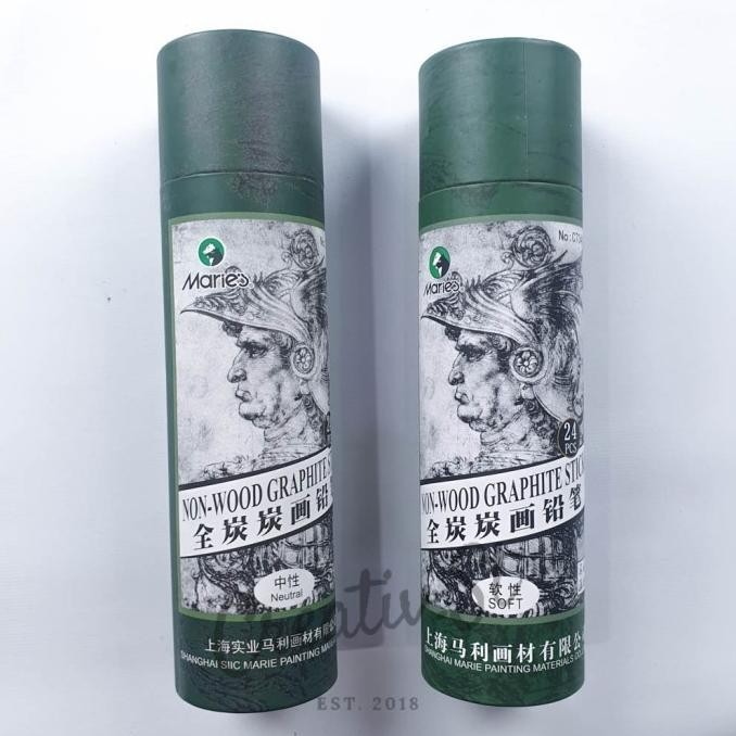 

TERBARU - Maries Non Wood Charcoal Graphite Pensil Sketsa Arang