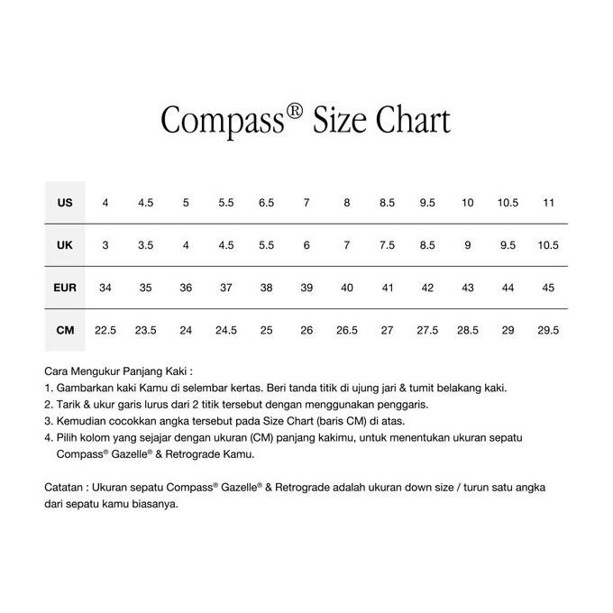 Sepatu Compass Gazelle Hi Cream