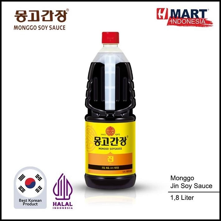 

Monggo Jin Soy Sauce - Kecap Asin Asli Korea 1,8L - Halal