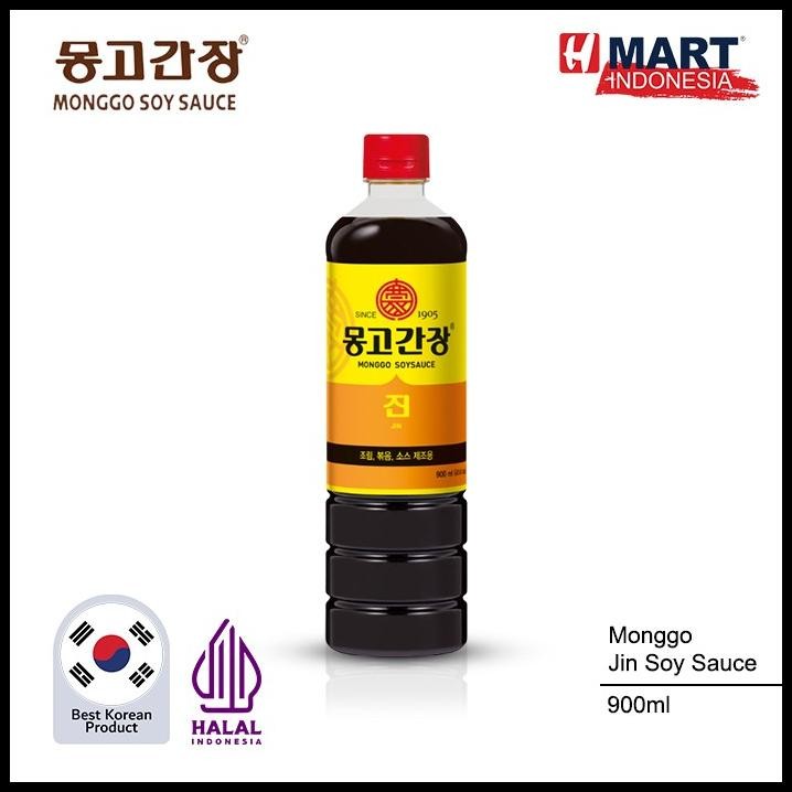 

Monggo Jin Soy Sauce - Kecap Asin Asli Korea 900Ml - Halal