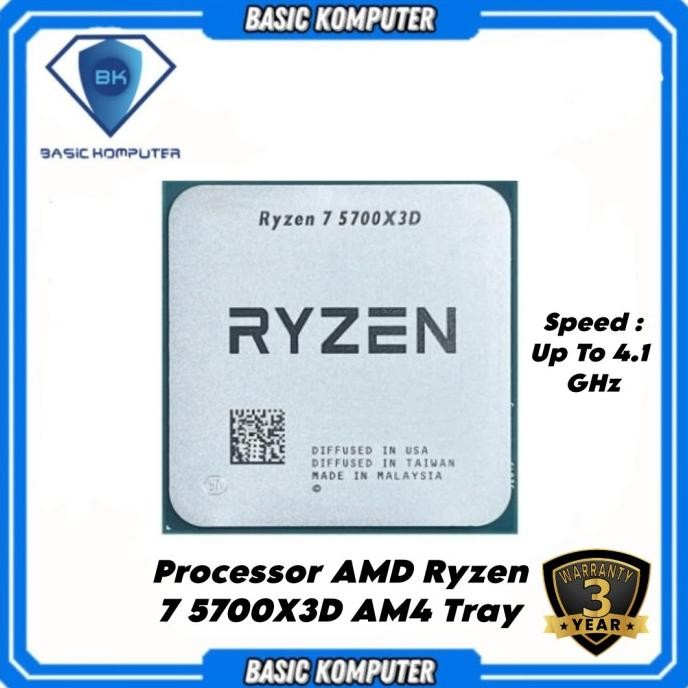 Processor AMD Ryzen 7 5700X3D 3.0Ghz Tray Garansi 3 Tahun