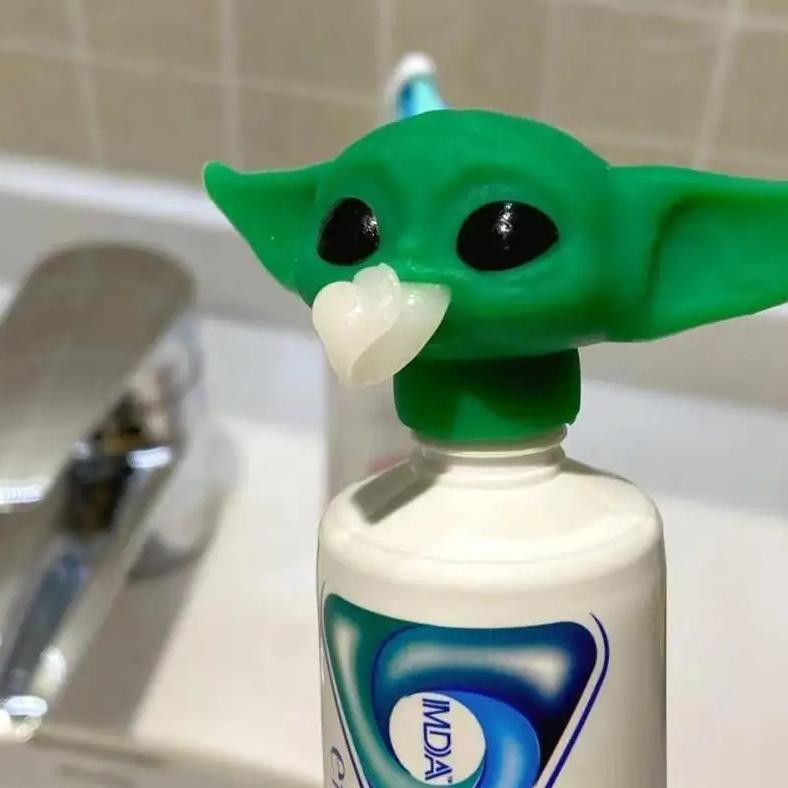 baby yoda anime figure toys squeeze toothpaste catoon funny toy yoda kawaii model kids boys girls gi