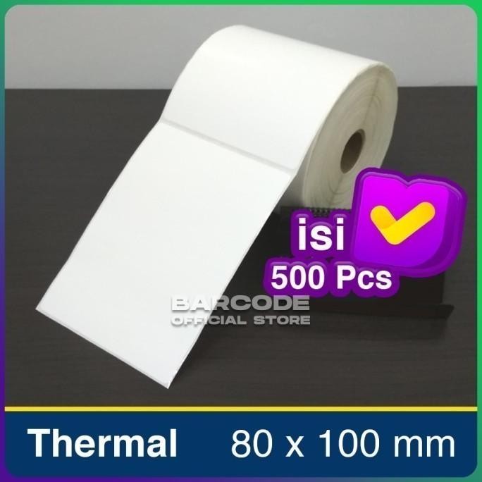 

Terlaris Label Barcode 80 x 100 Kertas Sticker Thermal 80x100 mm (500 pcs) SALE