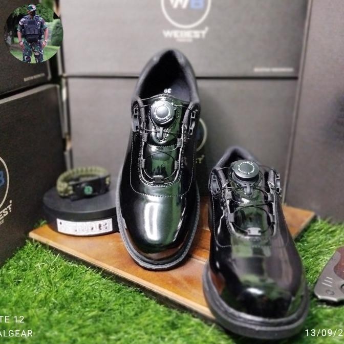 ORIGINAL SEPATU PDH TALIPUTAR WEBEST TNI POLRI KULIT KILAP ASLI