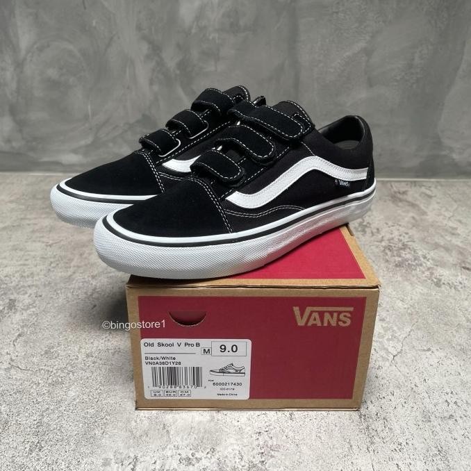 VANS OLDSKOOL V PRO BLACK WHITE ORIGINAL/ VANS VELCRO ORIGINALS