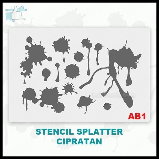 

GRATIS ONGKIR STENCIL SPLATTER / STENCIL CIPRATAN / CETAKAN GAMBAR AB1 !!
