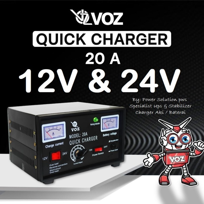 AUTOMATIC CHARGER AKI DAN BATTERY 12V & 24V 20AMPERE