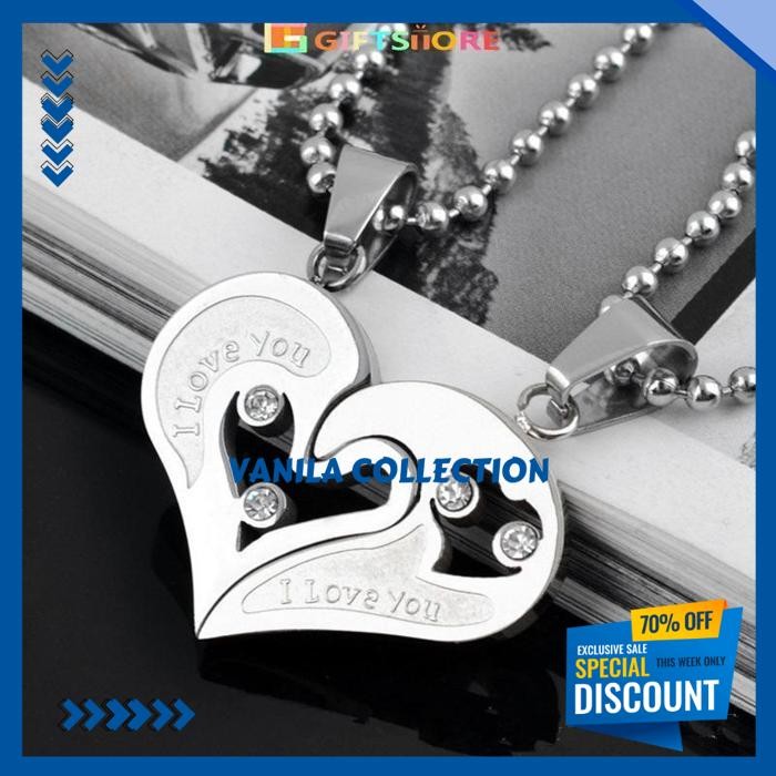 KALUNG LOVE MAGNET KALUNG COUPLE PELUKAN CHOKER LIONTIN NECKLACE PASANGAN CINTA GS TERKINI