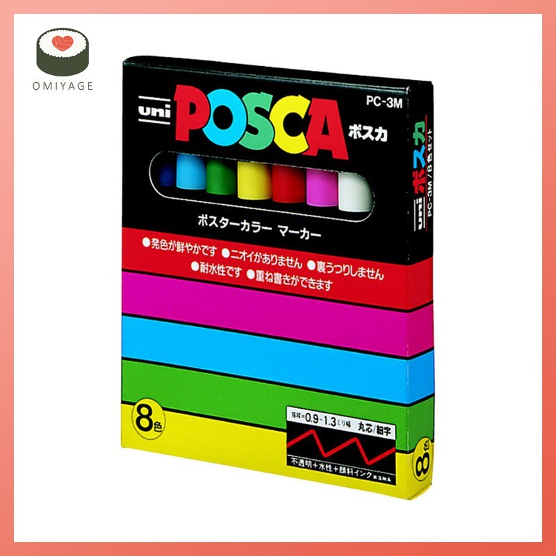 

Pena Spidol/Penanda POSCA Uni-Ball Inti Bulat Halus Set 8 Warna PC-3M 8C st502 |UqYEGMyz|