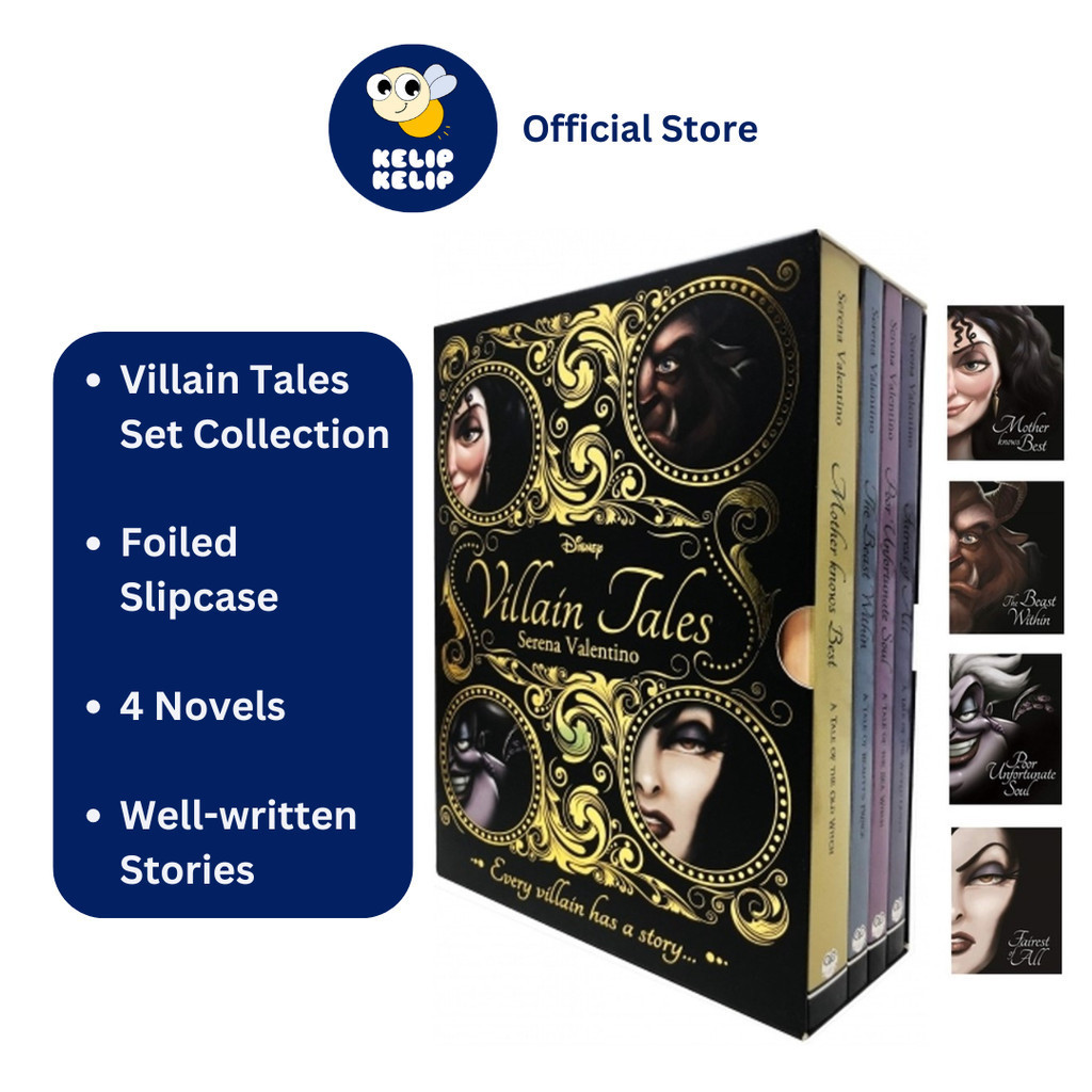 

Koleksi Set 4 Buku Disney Villain Tales dengan Beauty & TheBeast Little Mermaid Snow White Tangled untuk Dewasa |js4Oc8TG|