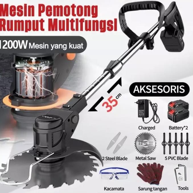 Mesin Potong Rumput  Baterai 48V/24V Mesin Pemotong Rumput - 48V hitam