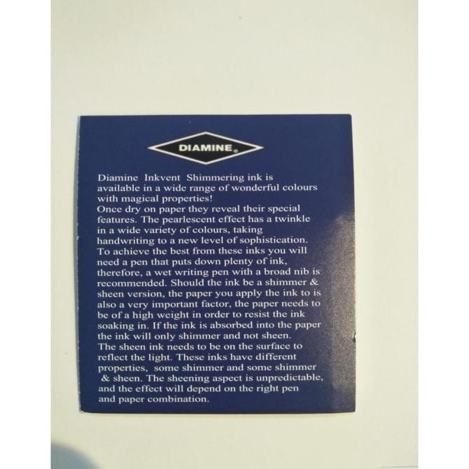 

Diamine Inkvent Blue Edition - Shimmering (50Ml) Barangbaru