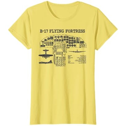 Kaos Pesawat Pengebom B17 Perang Dunia II AS Vintage Benteng Terbang B17 |GHz796mv|