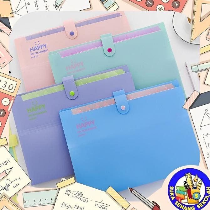 

PROMO TAS FILE / DOKUMEN FOLDER A4 MOTIF HAPPY 12 LAYER MF0020