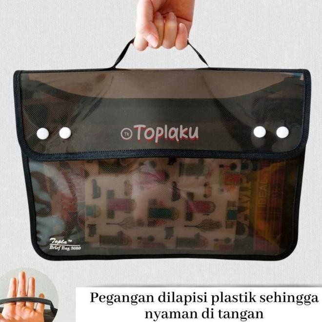

BUY NOW TAS MAP PLASTIK KANCING + RESLETING DOKUMEN ZIPPER BAG F4 FOLI