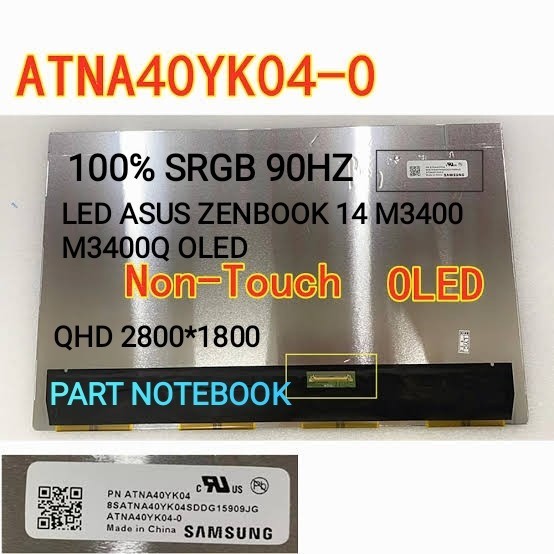 ada LED ASUS ZENBOOK 14 M3400 M3400Q