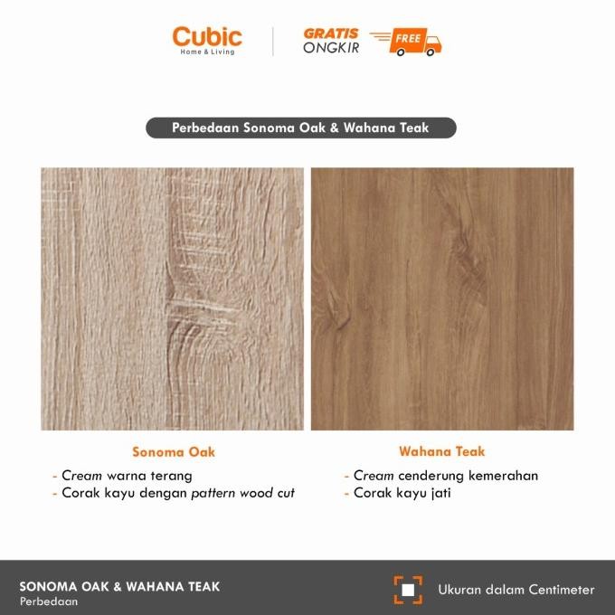 Cubic Lemari Pakaian Minimalis / Wardrobe Baju 3 Pintu / LUNA LP 3P