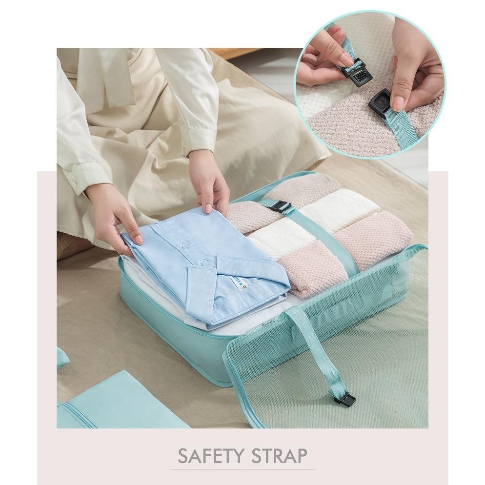 It34 7 in 1 Tas Travel Organizer Storage Bag Luggage Bag Tas Dalam Koper 7in1 Set 7Pcs SET Travel Lu