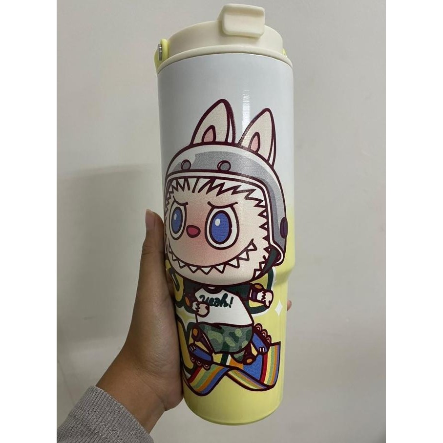 BOTOL MINUM TUMBLR KARAKTER LABUBU LABU LABU UKURAN 900ML 2311T