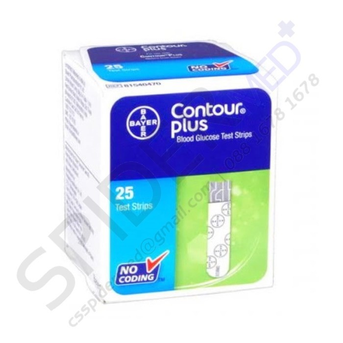 Ascensia Contour Plus Glucose Strips / Gula Darah 1 x 25 Strip