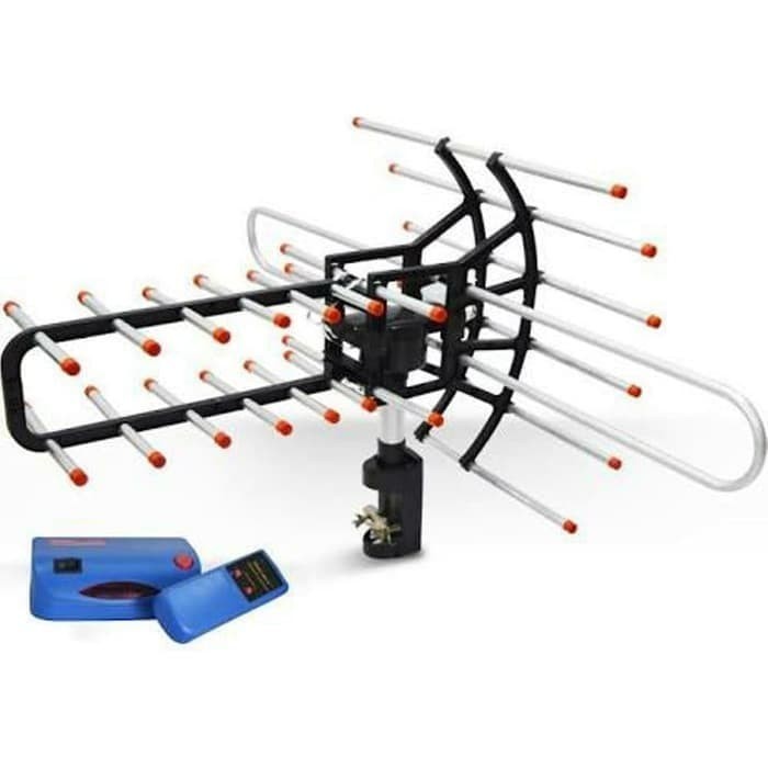 Cuci Gudang Antena Tv Digital Remot + Boster / Lcd/Led Rotate 360