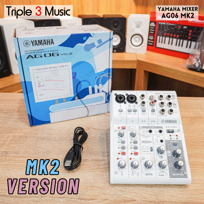 Cuci Gudang Yamaha Ag06 Mk2 6-Channel Mixer And Usb Audio Interface