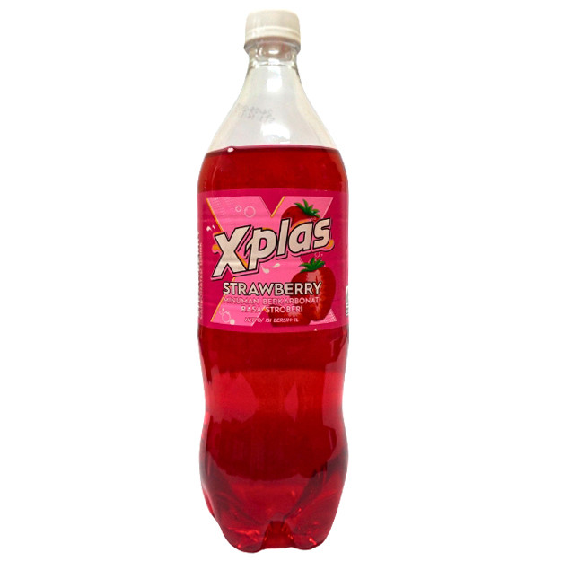 

S22077 XPLAS STRAWBERRY MINUMAN SODA 1L MAJU BERSAMA (20250211)