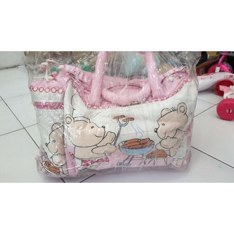 Tas Baju Susu Bayi Besar pink Bagus Baru