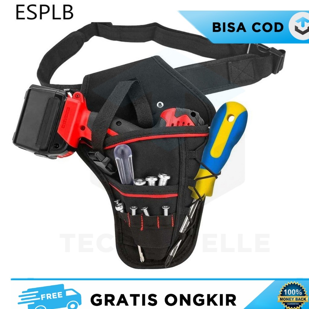TAS PINGGANG TEKNISI  ALAT PERTUKANGAN WAIST TOOL BAG PERKAKAS KANVAS