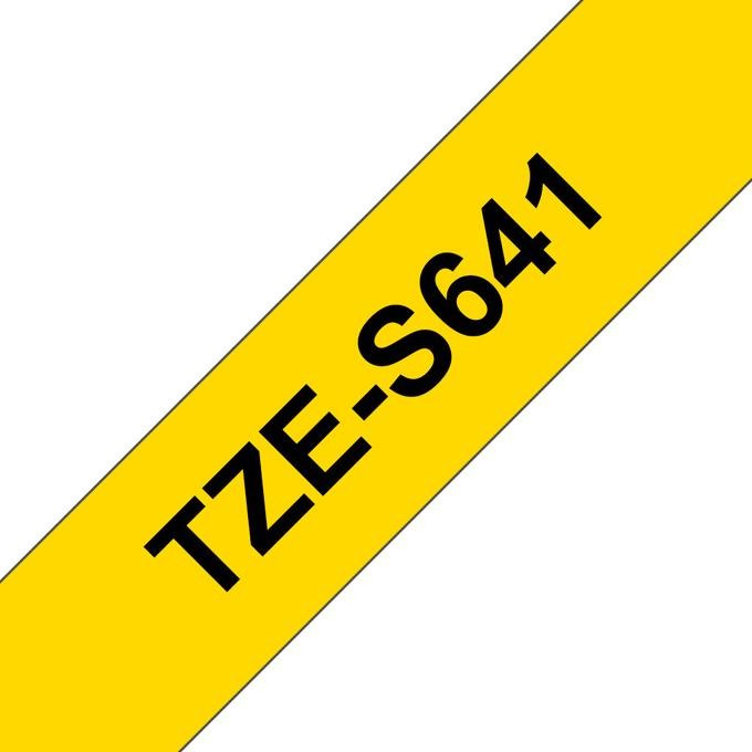 

Brother Label Tape Tze-S641 18Mm Strong Adhesive Black On Yellow New