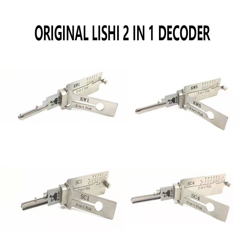 Dekoder Lishi 2 in 1 SC1 SC4 KW1 KW5 Asli untuk Alat Perbaikan Tukang Kunci |3pkEAY55|