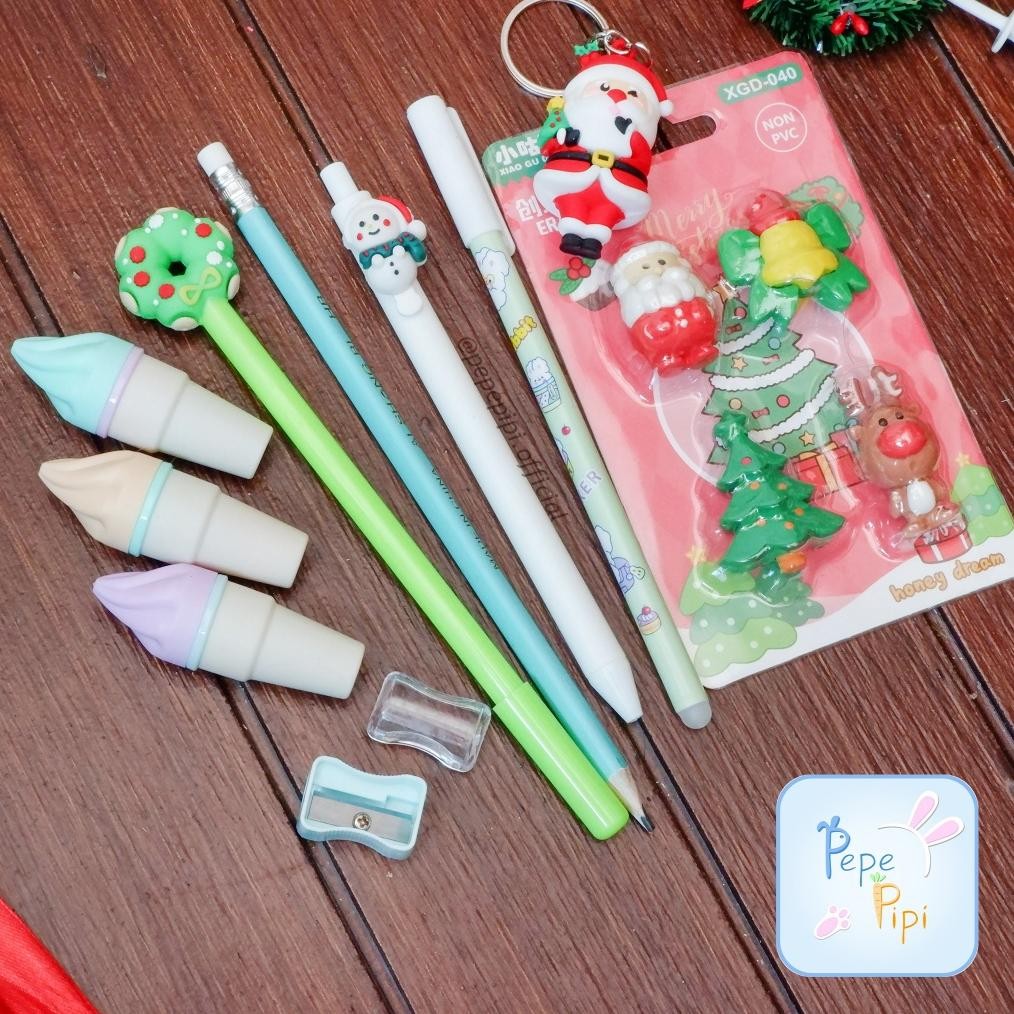 

Parcel Hampers Natal Box Alat Tulis Cantik Bingkisan Kado Gift Christmas Day Anak Hampers Set Kotak Pensil Pulpen Santa Rusa Pohon Natal Snowman Mainan