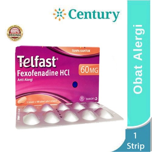 Telfast 60MG 1 Strip isi 10 Tablet/Telfast