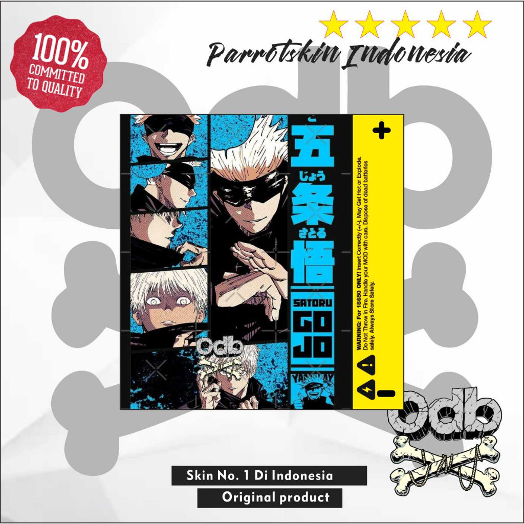 

*Promo* Warp Baterai Stiker Wrap Odb Anime Mukay 18650 21700 Per Vynyl Garskin Case Custom Order