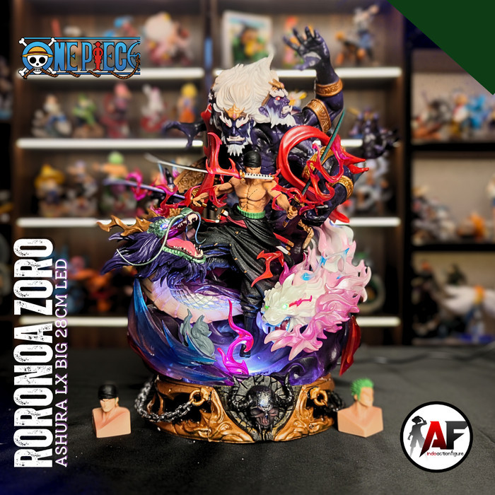Statue One Piece Roronoa Zoro Ashura LX Studio BIG 35cm Design Led